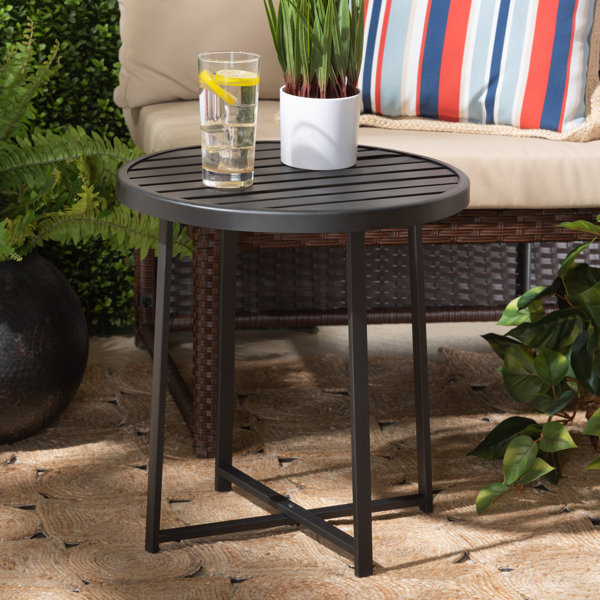 Latitude Run® Sadiya Modern Metal Outdoor Side Table & Reviews